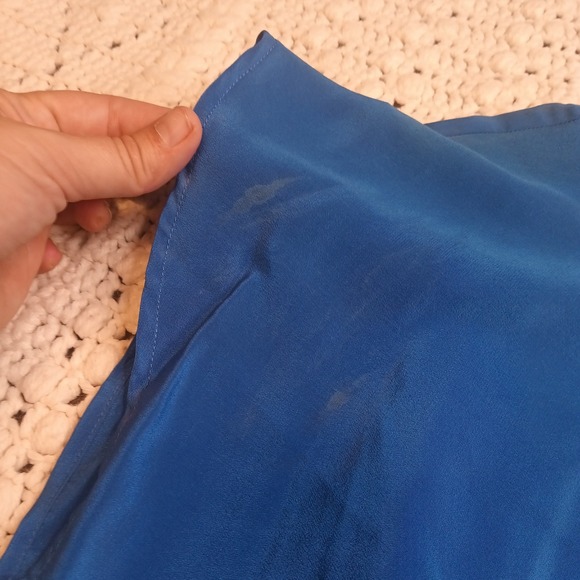 Vtg 90s 6 Flora Kung Colorful Pop Art 100% Silk Floral Skirt Shirt Luxury Office - Picture 13 of 15